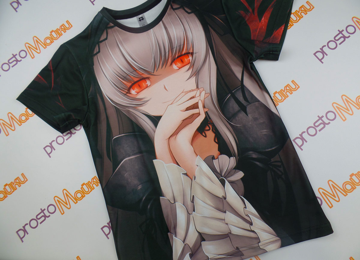 3D футболка с аниме девушкой 