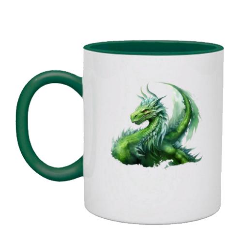 Чашка Зеленый дракон АРТ