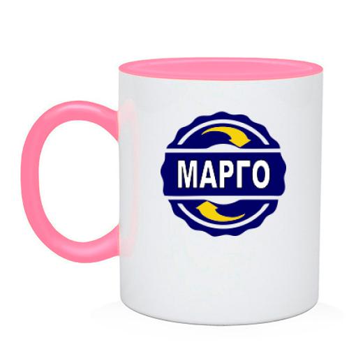 Чашка с именем Марго в круге