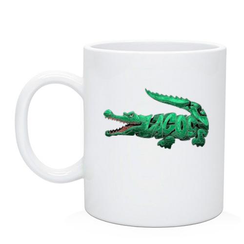 Чашка с крокодилом 