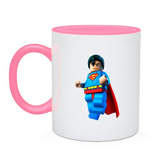 Чашка с лего-суперменом