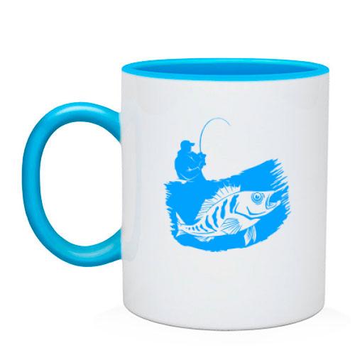 Чашка с рыбаком 