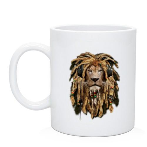 Чашка со львом с дредами