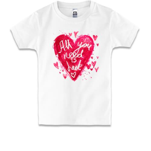 Детская футболка All you need is love (4)