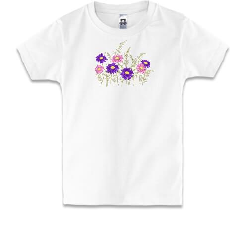 Детская футболка Фиолетовые астры