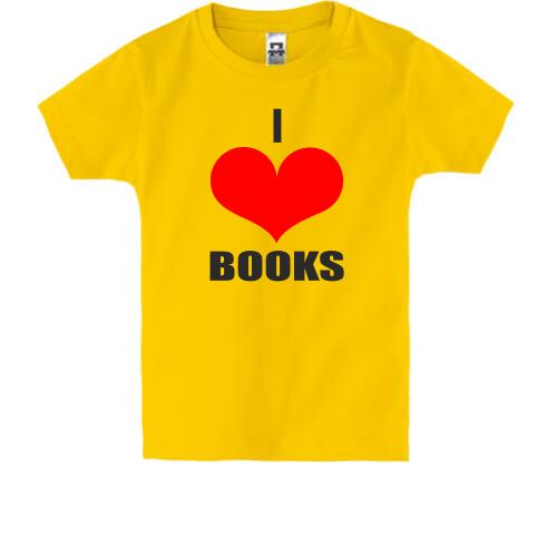 Детская футболка I love books