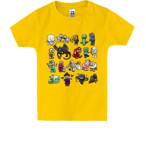 Детская футболка Мобы Minecraft