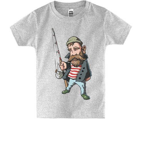 Детская футболка Одинокий рыбак