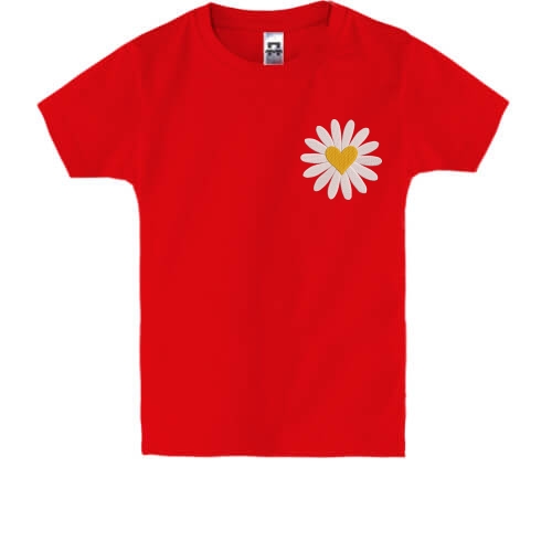 Детская футболка Ромашка с сердечком
