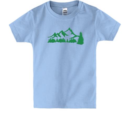 Дитяча футболка Силуети гір