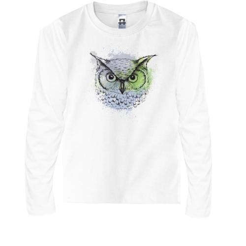 Детская футболка с длинным рукавом Art Owl