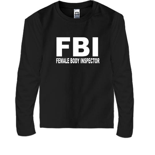 Детская футболка с длинным рукавом FBI - Female body inspector