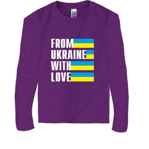 Детская футболка с длинным рукавом From Ukraine with love