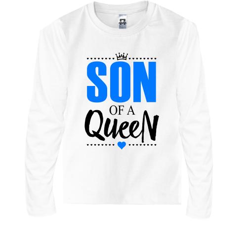Детская футболка с длинным рукавом Son of a queen