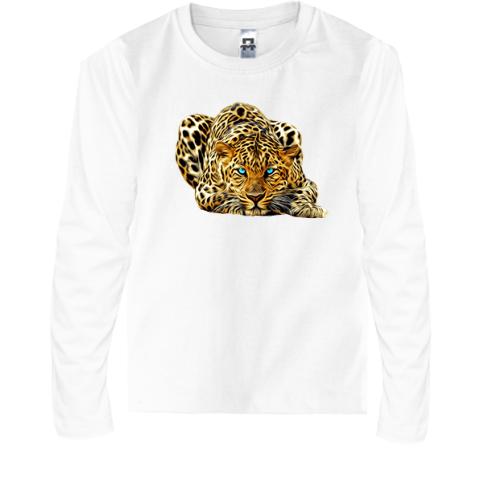Детская футболка с длинным рукавом с леопардом (2)