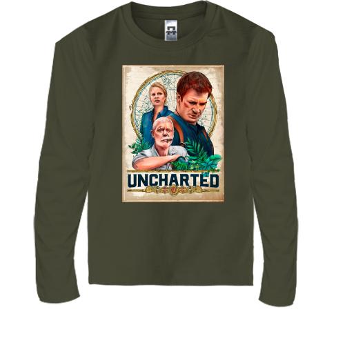 Детская футболка с длинным рукавом с обложкой игры Uncharted