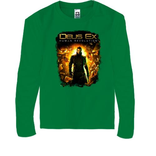 Детская футболка с длинным рукавом с постером игры Deus Ex