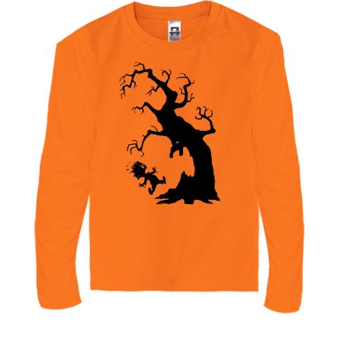 Детская футболка с длинным рукавом со злым деревом