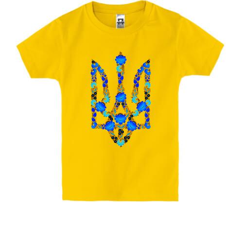 Детская футболка с гербом Украины в стиле писанки