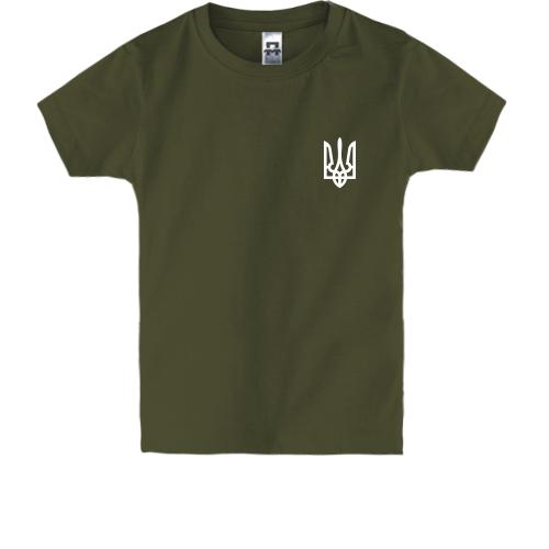Дитяча футболка з міні гербом України на грудях (2)