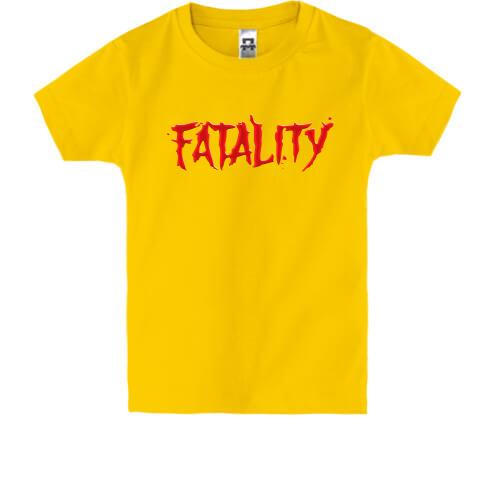 Детская футболка с надписью Fatality (Mortal Kombat)