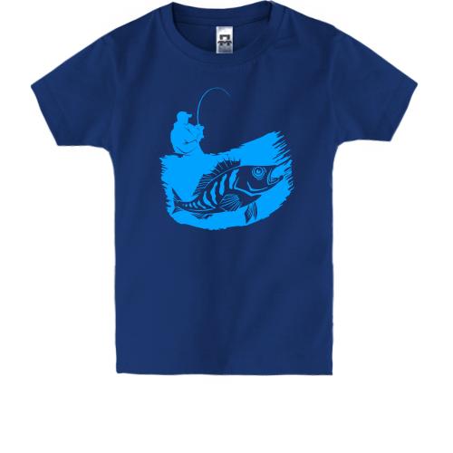 Детская футболка с рыбаком 