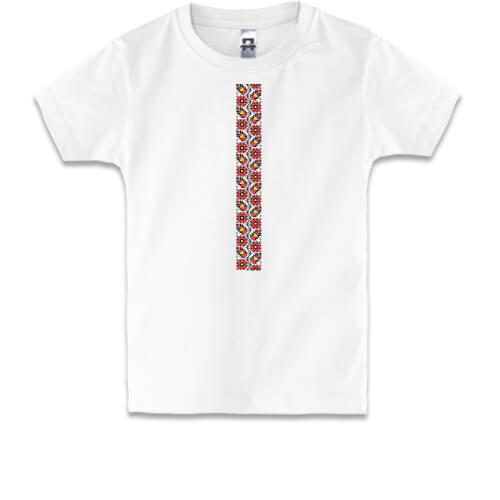 Детская футболка вышиванка с цветами (2)