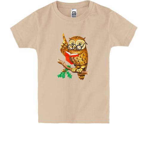 Дитяча футболка з мудрою совою