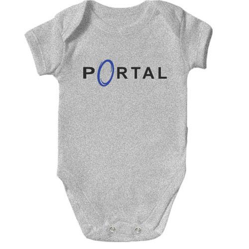 Дитячий боді з логотипом гри Portal