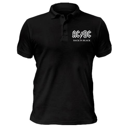 Чоловіча футболка-поло AC/DC Black in Black