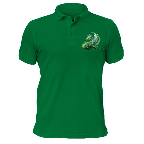 Чоловіча футболка-поло Зелений дракон АРТ