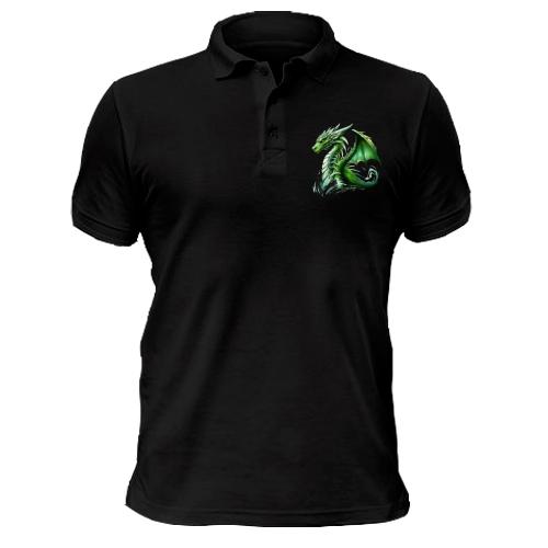 Чоловіча футболка-поло Зелений дракон АРТ (2)