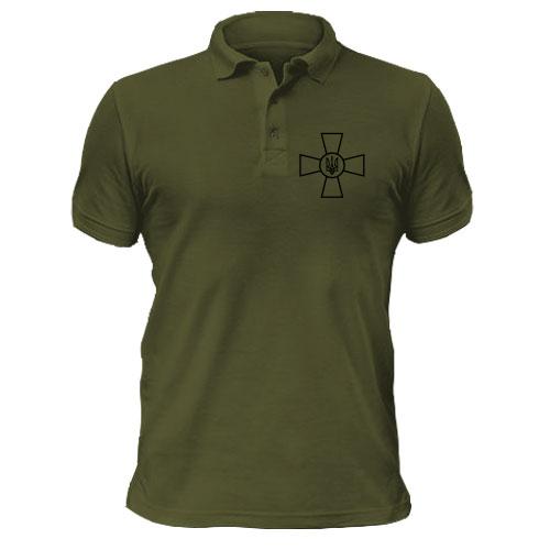 Чоловіча футболка-поло з емблемою Збройних Сил України (ЗСУ)