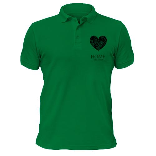 Чоловіча футболка-поло з серцем 