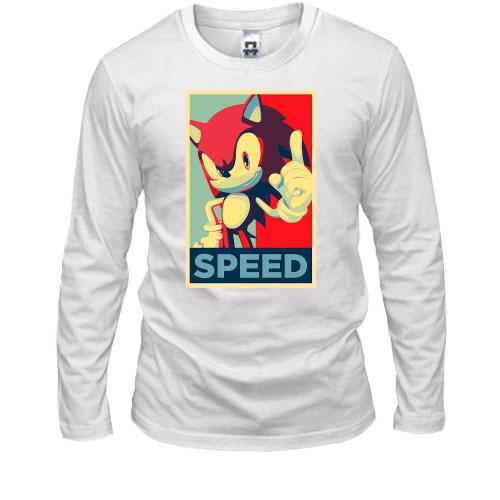 Чоловічий лонгслів з артом Speed (Sonic)