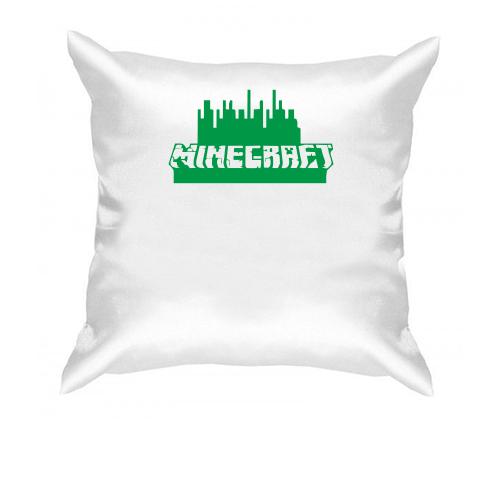 Подушка Minecraft Green Logo