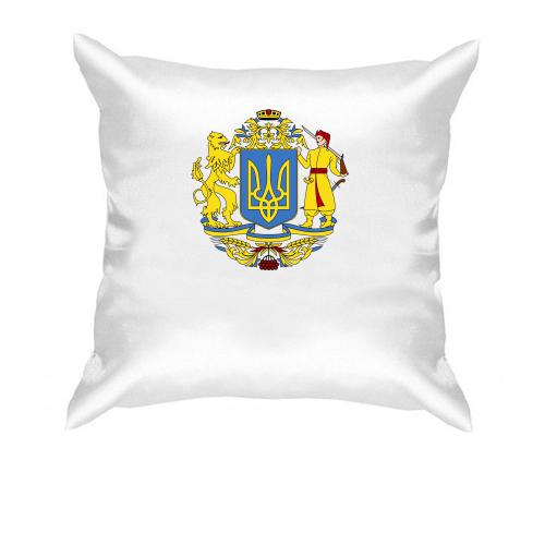 Подушка с большим гербом Украины
