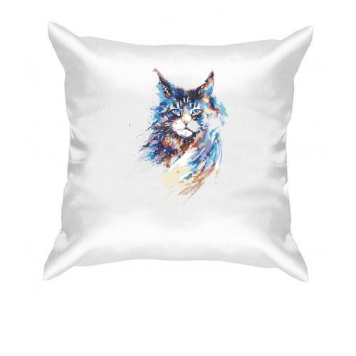 Подушка с котом (стилизованный арт)