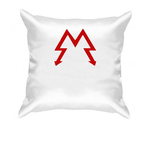Подушка с логотипом игры Metro 2033