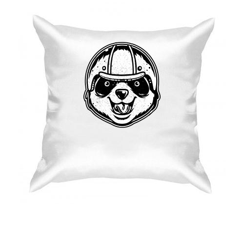 Подушка с пандой в шлеме