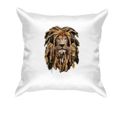 Подушка со львом с дредами