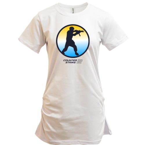 Подовжена футболка Counter Strike 2 (UA colors)