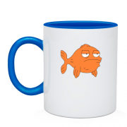 Чашка с грустной рыбой