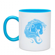 Чашка с лошадью и гривой