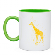 Чашка с жирафом и кляксами