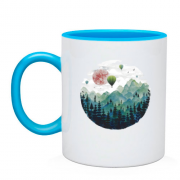 Чашка с горным пейзажем