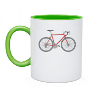 Чашка с шоссейным велосипедом