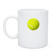 Чашка с  зеленым теннисным мячом