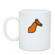 Чашка с минималистичной лошадью