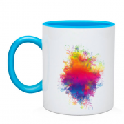 Чашка со взрывом цвета